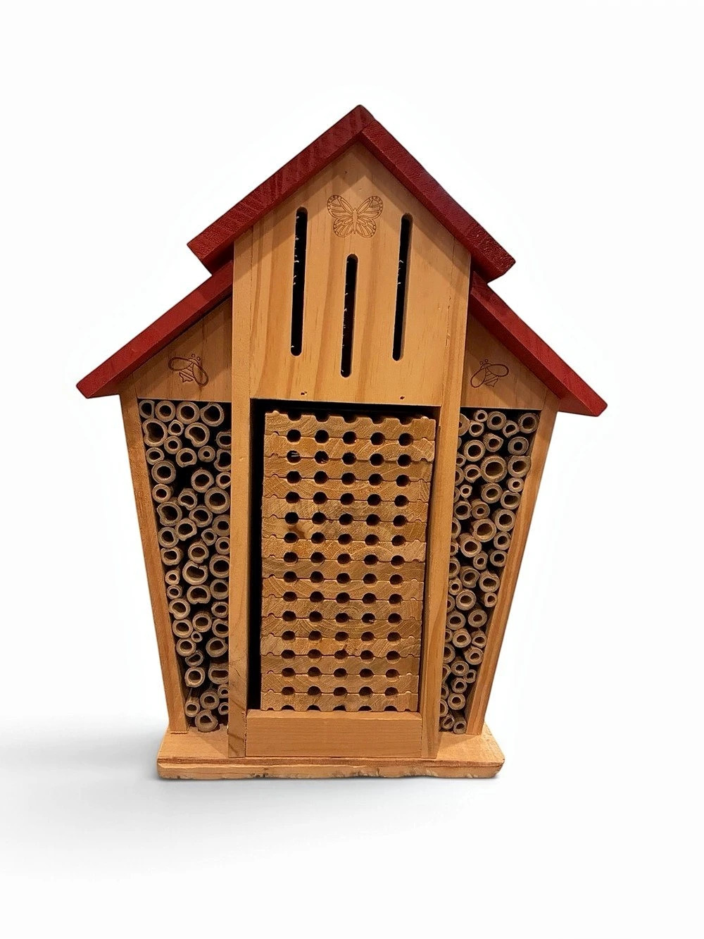 Bambeco Bee & Butterfly Insect Hotel Wooden nature pollinators garden